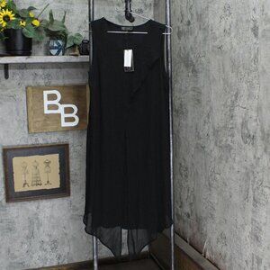 DG2 Womens Layered Drama Dress 727410 Black M
